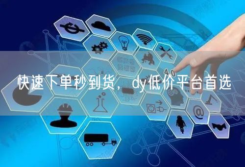 快速下单秒到货，dy低价平台首选